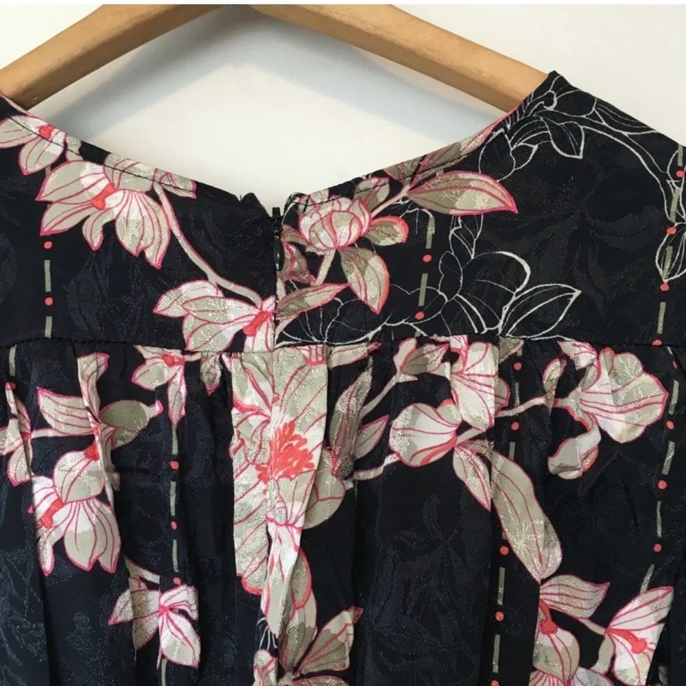 Anthropologie Harlyn Floral Boho Wide Leg Jumpsuit Balloon Sleeve S - Picture 7 of 14